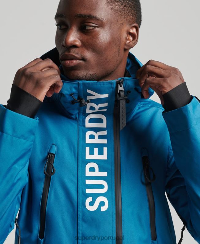 jaqueta de resgate de esqui homens azul roupas Superdry 2208H1375