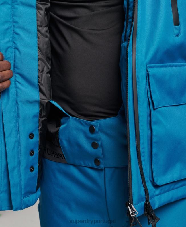 jaqueta de resgate de esqui homens azul roupas Superdry 2208H1375