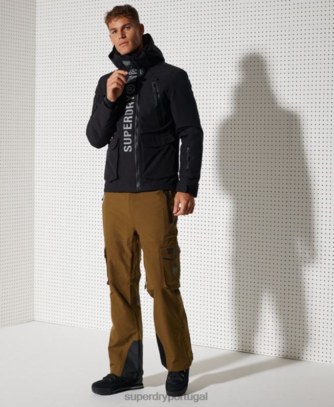 jaqueta de resgate de montanha final homens preto roupas Superdry 2208H1400