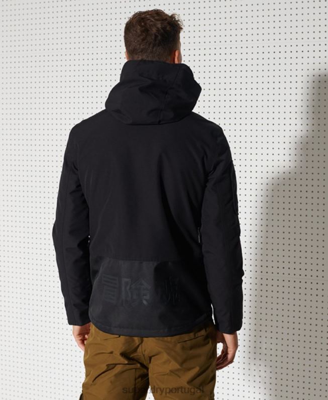 jaqueta de resgate de montanha final homens preto roupas Superdry 2208H1400