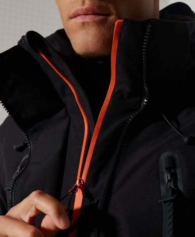 jaqueta de resgate de montanha final homens preto roupas Superdry 2208H1400