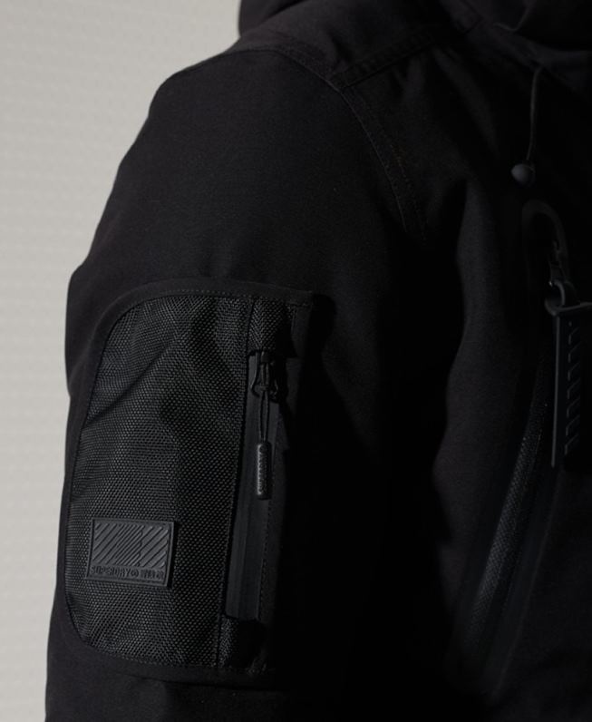 jaqueta de resgate de montanha final homens preto roupas Superdry 2208H1400