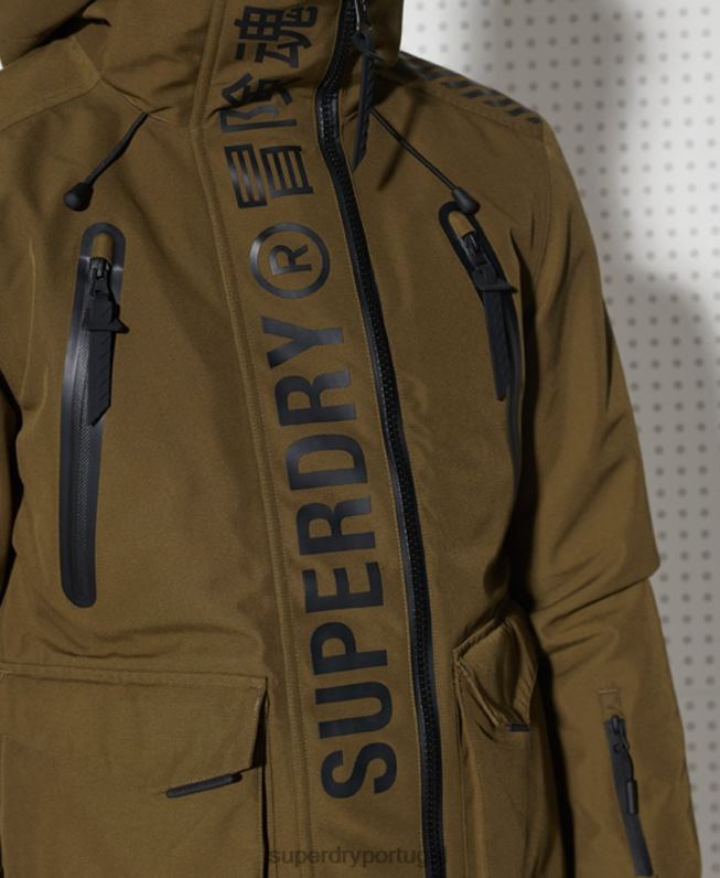 jaqueta de resgate de montanha final homens verde roupas Superdry 2208H1401