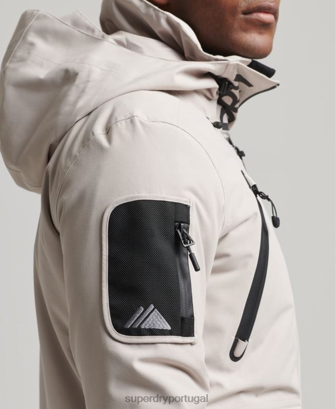 jaqueta de resgate final homens cinza claro roupas Superdry 2208H1370