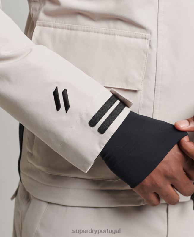 jaqueta de resgate final homens cinza claro roupas Superdry 2208H1370