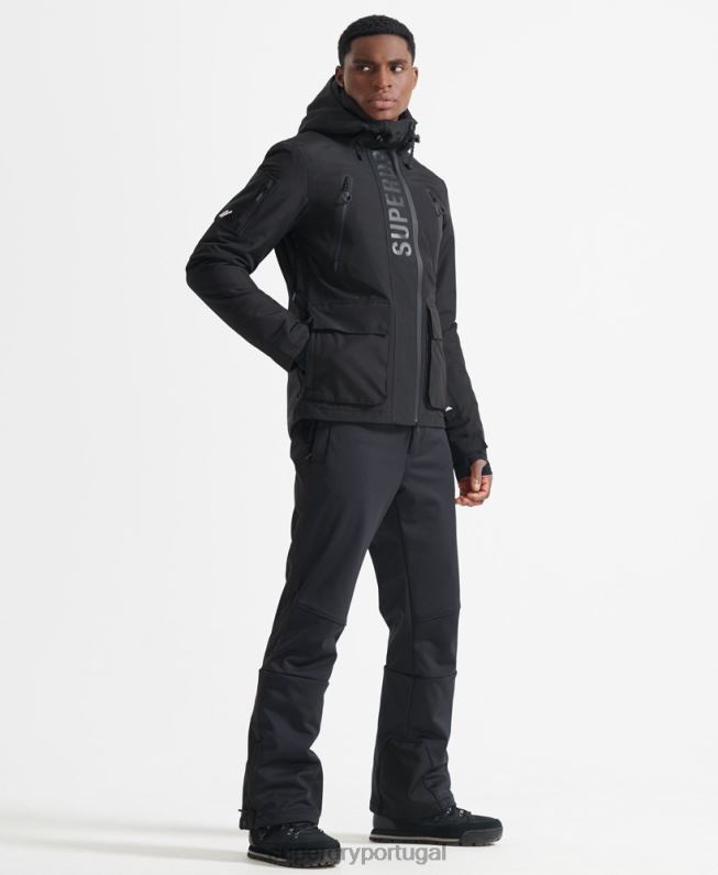 jaqueta de resgate final homens preto roupas Superdry 2208H6459