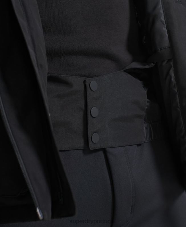 jaqueta de resgate final homens preto roupas Superdry 2208H6459