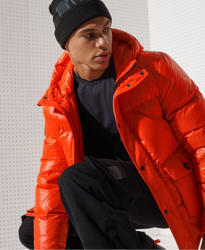 jaqueta de resgate montanha abaixo homens laranja roupas Superdry 2208H4601