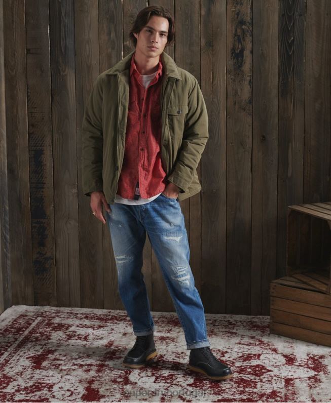 jaqueta de tanque seco de edição limitada homens caqui roupas Superdry 2208H4771