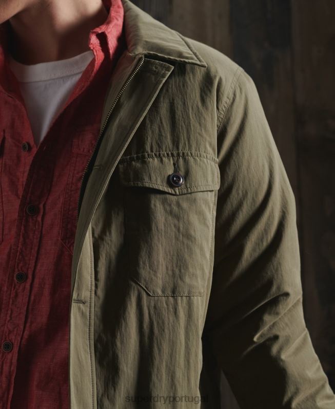 jaqueta de tanque seco de edição limitada homens caqui roupas Superdry 2208H4771