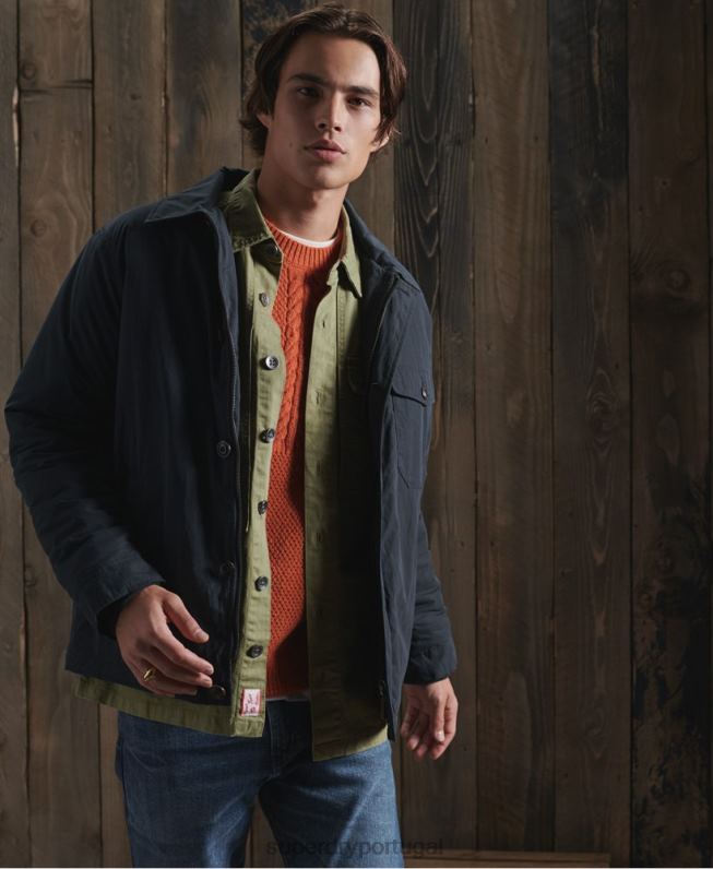 jaqueta de tanque seco de edição limitada homens marinha roupas Superdry 2208H4768