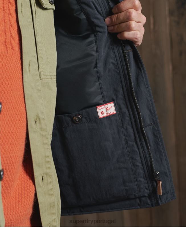 jaqueta de tanque seco de edição limitada homens marinha roupas Superdry 2208H4768