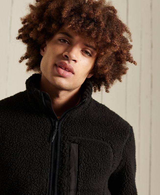 jaqueta de trabalho sherpa homens marrom roupas Superdry 2208H4710