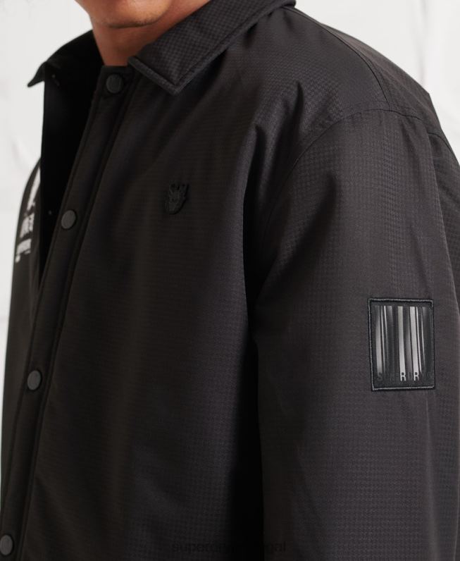 jaqueta de treinador da oposição homens preto roupas Superdry 2208H1189