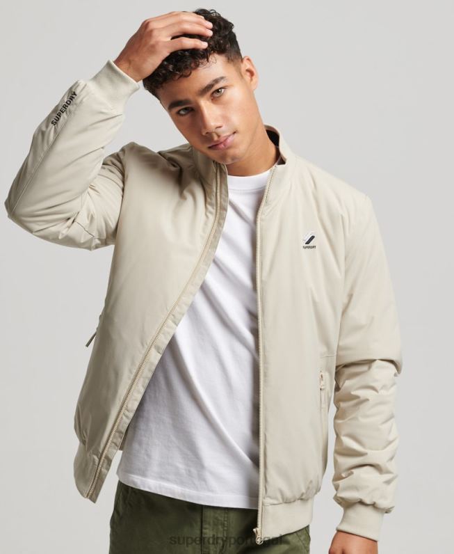 jaqueta de treinamento harrington homens bege roupas Superdry 2208H941