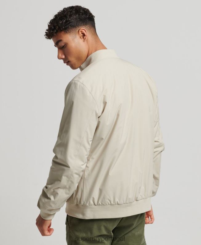 jaqueta de treinamento harrington homens bege roupas Superdry 2208H941