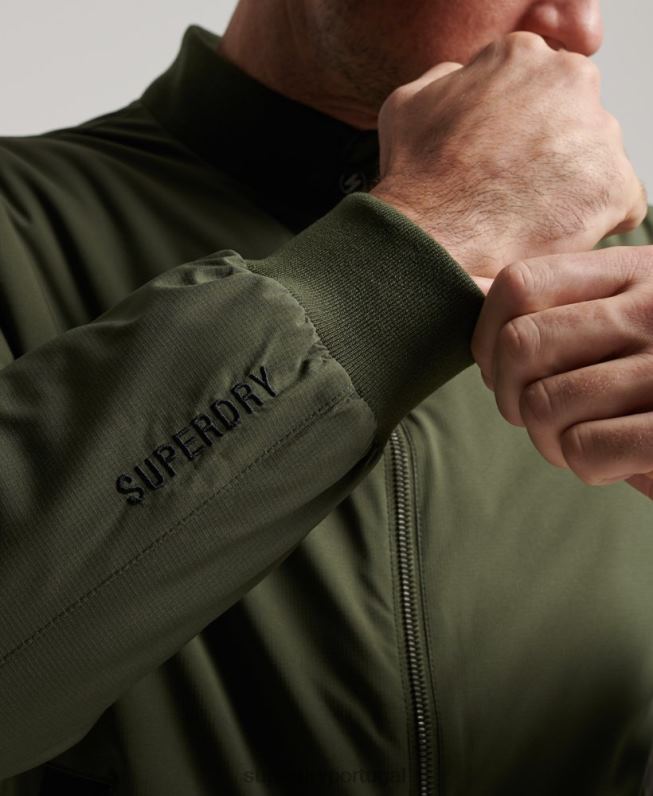 jaqueta de treinamento harrington homens caqui roupas Superdry 2208H925