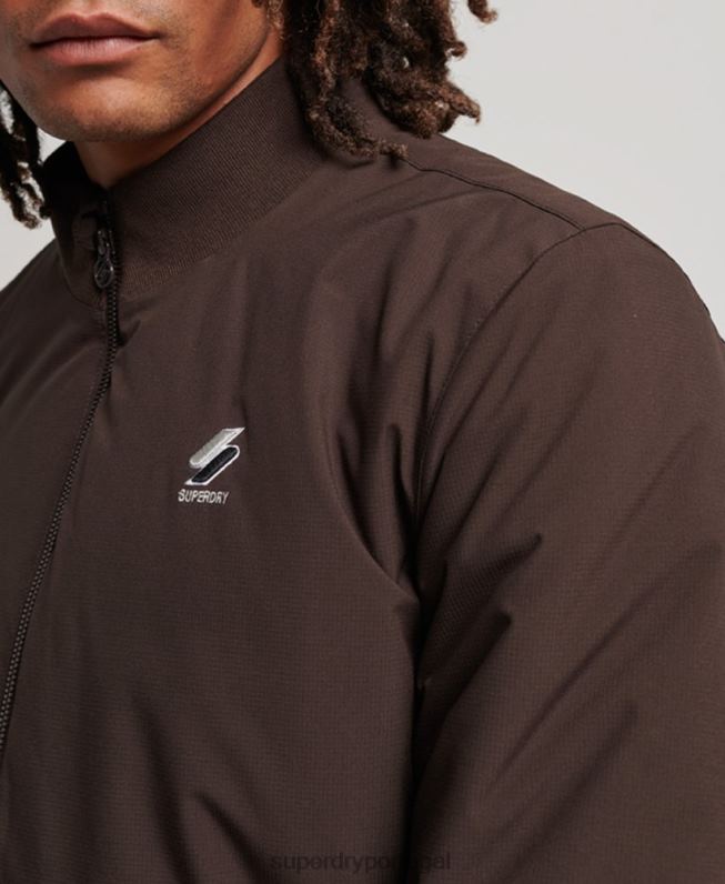 jaqueta de treinamento harrington homens marrom roupas Superdry 2208H1053
