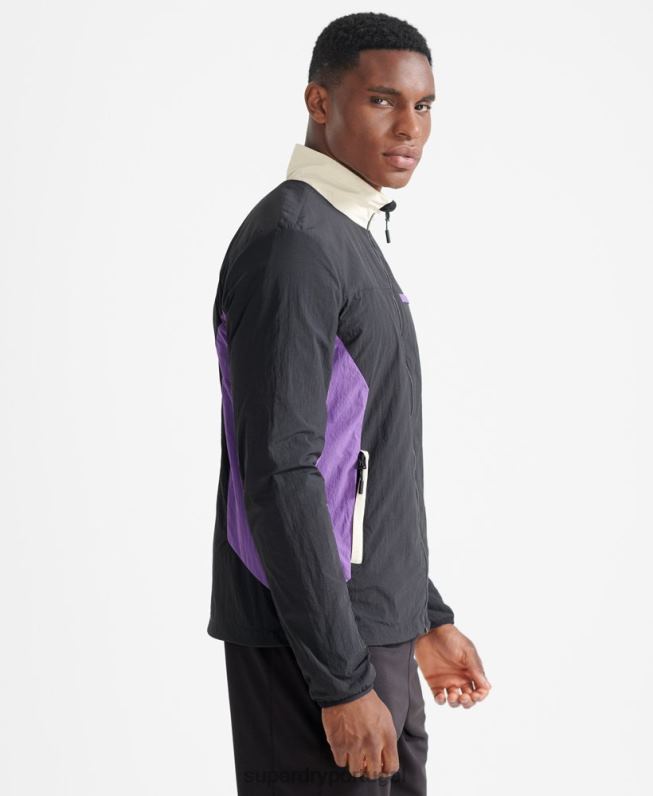 jaqueta de trem homens preto roupas Superdry 2208H4620