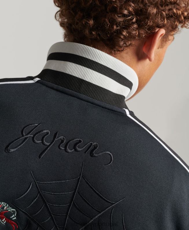 jaqueta de tricot suika homens cinza escuro roupas Superdry 2208H780