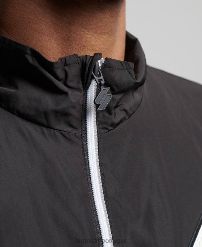 jaqueta de trilha homens preto roupas Superdry 2208H1172