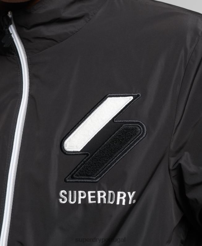 jaqueta de trilha homens preto roupas Superdry 2208H1172