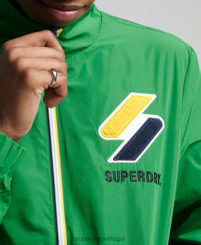 jaqueta de trilha homens verde roupas Superdry 2208H4616