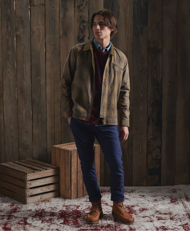 jaqueta dry cruiser edição limitada homens marrom roupas Superdry 2208H1181