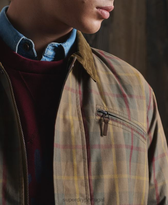 jaqueta dry cruiser edição limitada homens marrom roupas Superdry 2208H1181