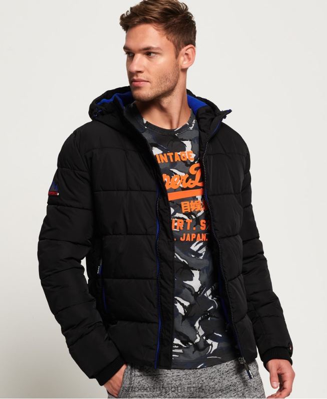 jaqueta esportiva homens preto roupas Superdry 2208H1170
