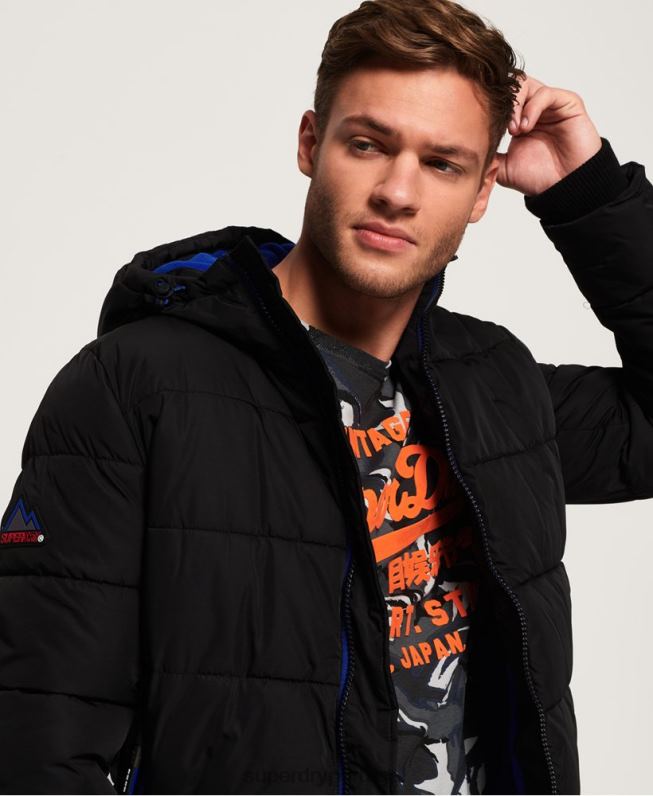 jaqueta esportiva homens preto roupas Superdry 2208H1170