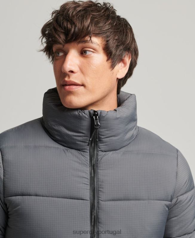 jaqueta esportiva sem capuz homens cinza roupas Superdry 2208H1022