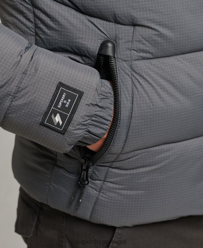 jaqueta esportiva sem capuz homens cinza roupas Superdry 2208H1022