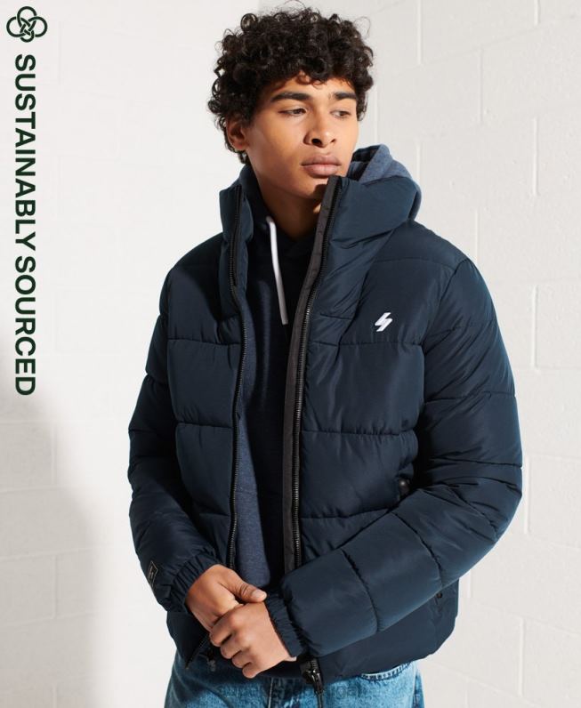 jaqueta esportiva sem capuz homens marinha roupas Superdry 2208H4676