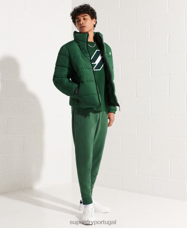 jaqueta esportiva sem capuz homens verde roupas Superdry 2208H4536