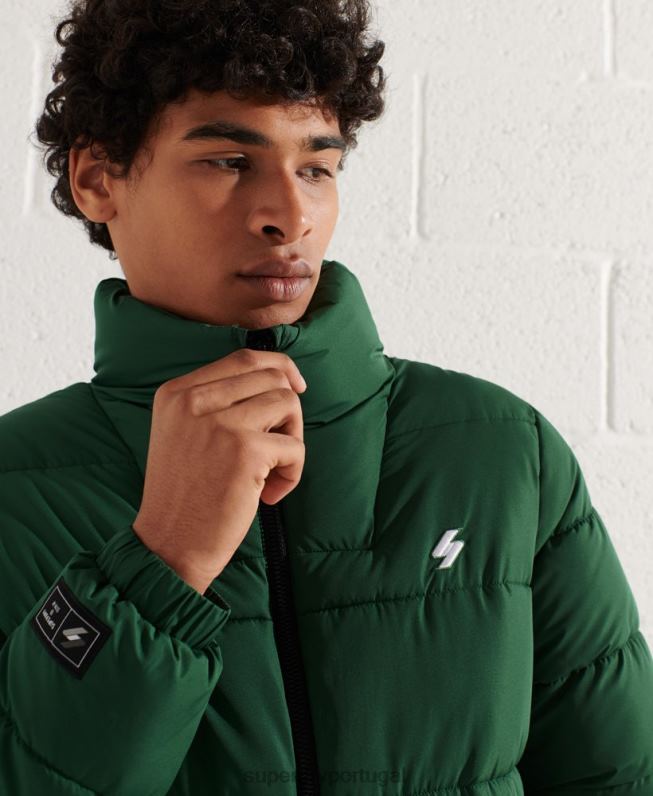 jaqueta esportiva sem capuz homens verde roupas Superdry 2208H4536