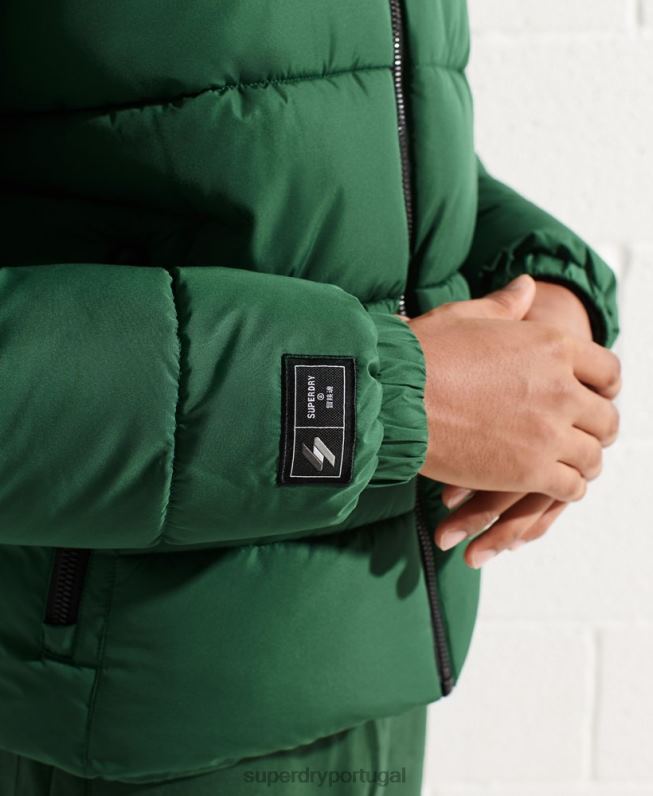 jaqueta esportiva sem capuz homens verde roupas Superdry 2208H4536