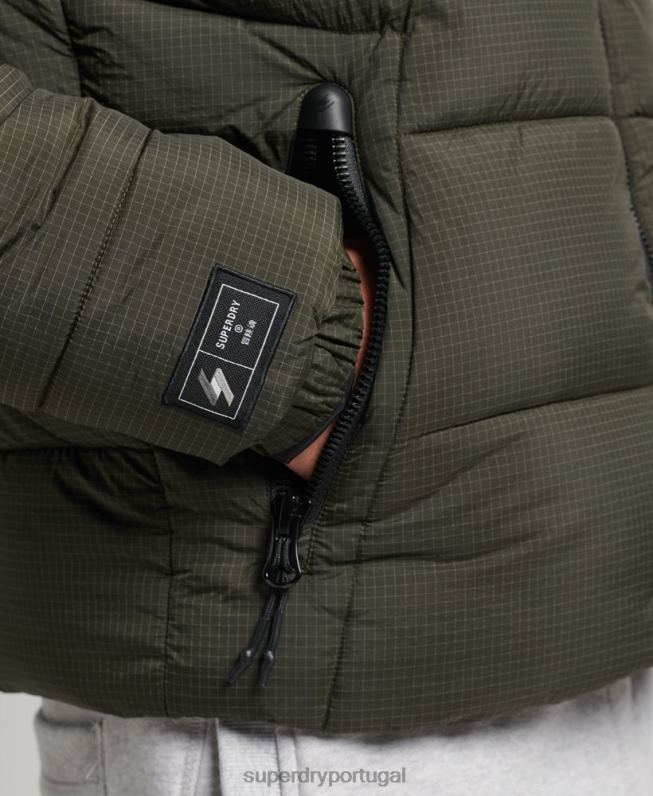 jaqueta esportiva sem capuz homens verde roupas Superdry 2208H956