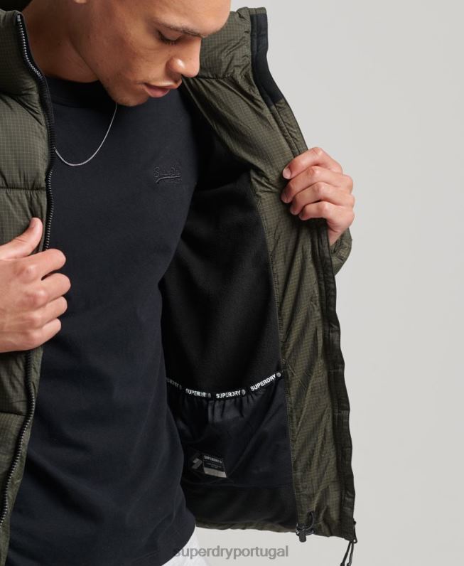 jaqueta esportiva sem capuz homens verde roupas Superdry 2208H956