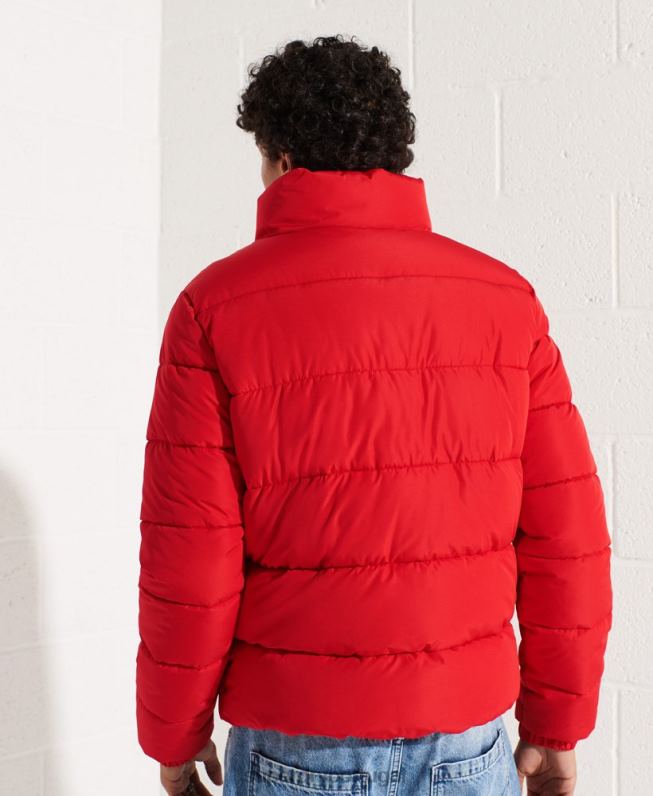 jaqueta esportiva sem capuz homens vermelho roupas Superdry 2208H4560