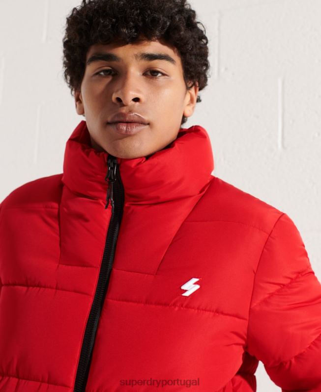 jaqueta esportiva sem capuz homens vermelho roupas Superdry 2208H4560