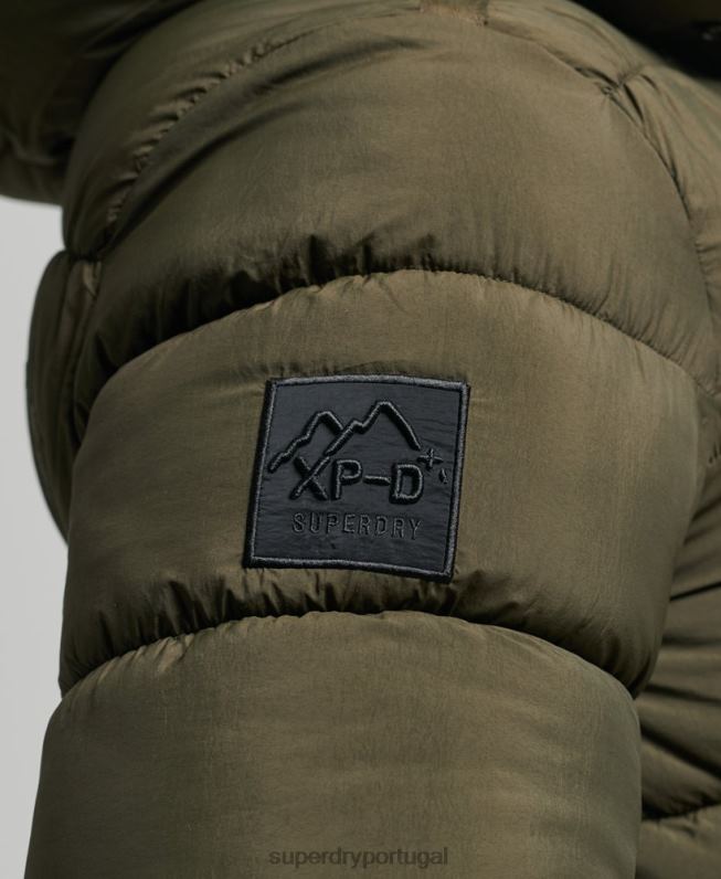 jaqueta esportiva xpd com capuz homens caqui roupas Superdry 2208H1048