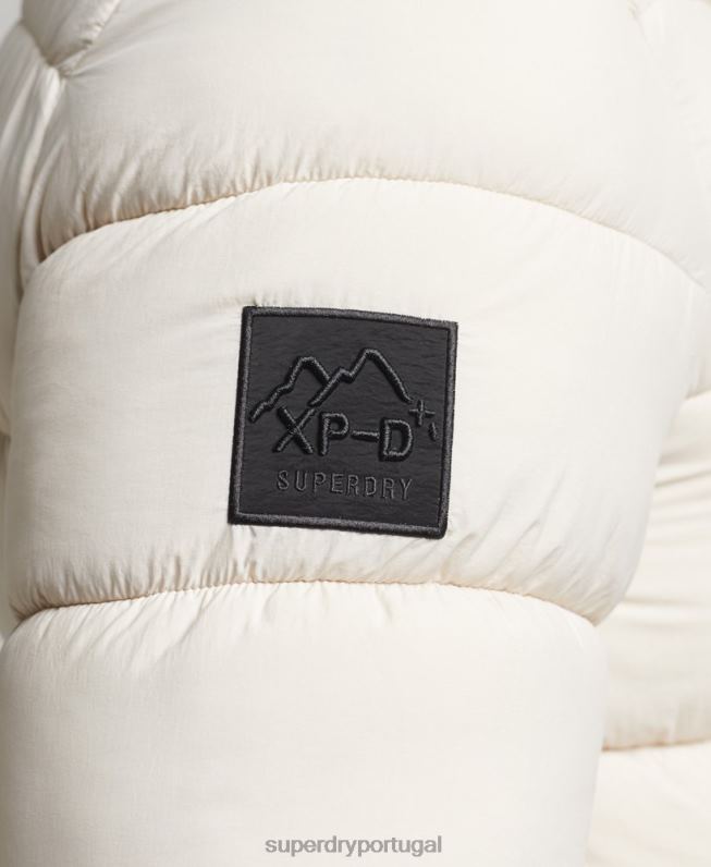 jaqueta esportiva xpd com capuz homens creme roupas Superdry 2208H980