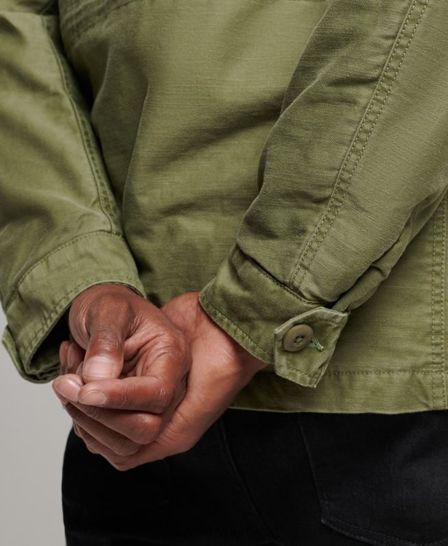jaqueta forrada militar m65 field borg homens caqui roupas Superdry 2208H4689
