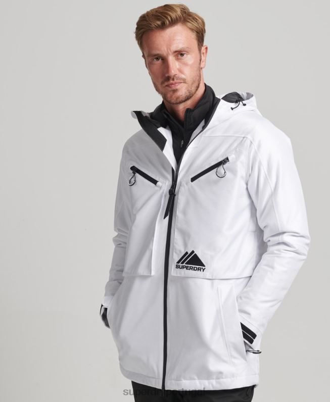 jaqueta freeride homens branco roupas Superdry 2208H1116