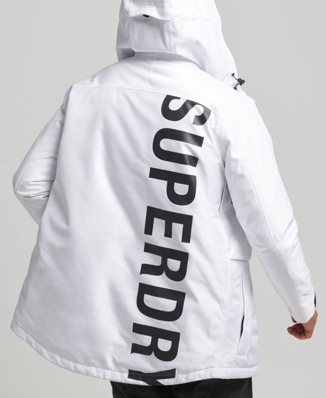 jaqueta freeride homens branco roupas Superdry 2208H1116