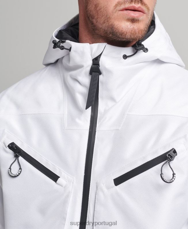 jaqueta freeride homens branco roupas Superdry 2208H1116