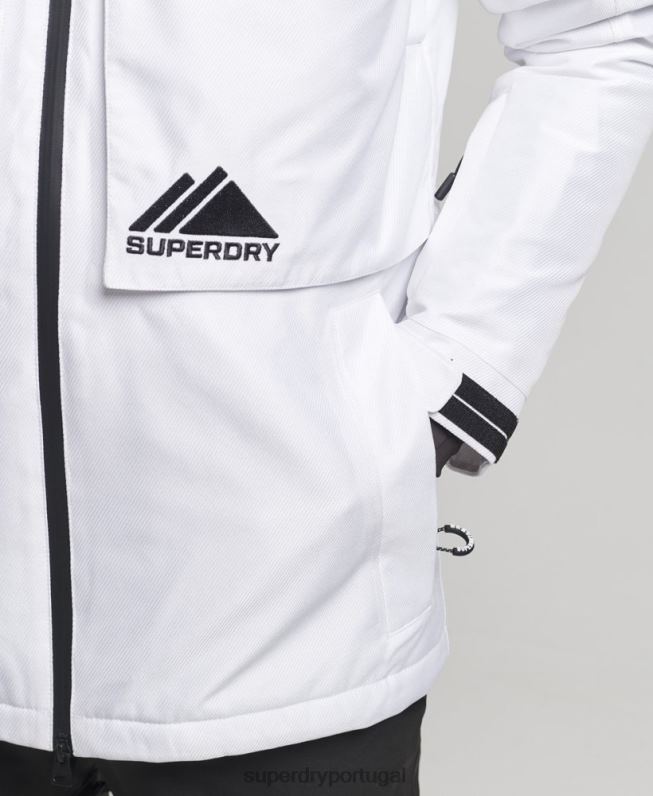 jaqueta freeride homens branco roupas Superdry 2208H1116