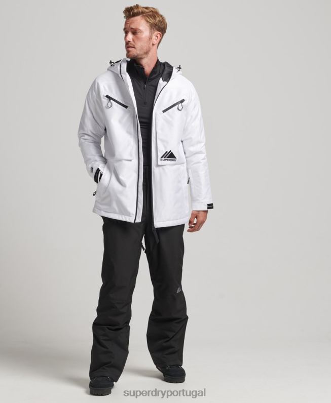 jaqueta freeride homens branco roupas Superdry 2208H1116