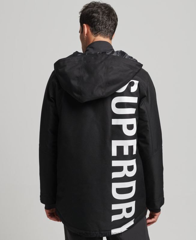 jaqueta freeride homens preto roupas Superdry 2208H981